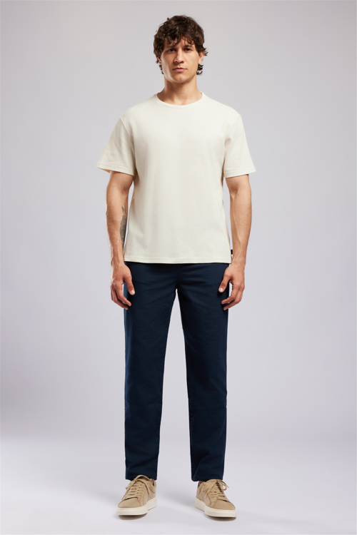 CONROY Erkek Regular Fit %100 Pamuk Baskılı Bisiklet Yaka T-Shirt Beyaz