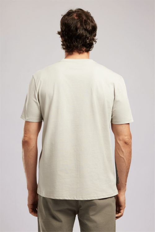 VINCENT Erkek Regular Fit %100 Pamuk Basic Bisiklet Yaka T-Shirt Beyaz