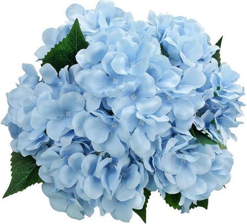Yapay Çiçek Ortanca Çiçeği Demeti 43 cm Mavi Açık