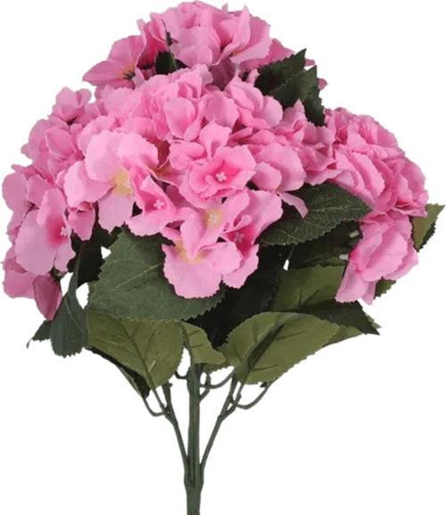 Yapay Çiçek Ortanca Çiçeği Demeti 43 cm Pembe