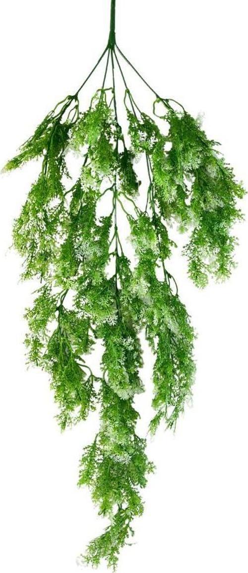 Yapay Çiçek Sarkan Fesleğen 5 Dal 60cm Yeşil Beyaz Yapay Sarmaşık