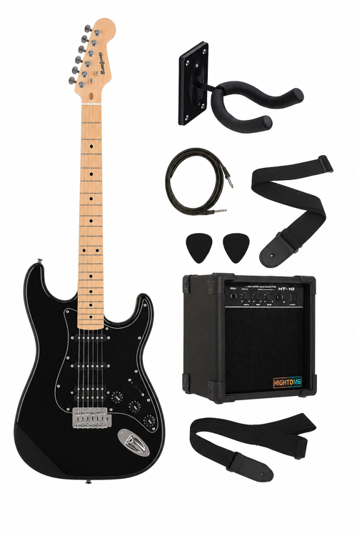 MEG-3BK Siyah Elektro Gitar Amfi Seti