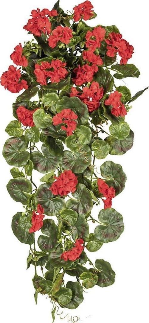 Yapay Çiçek Sarkan Sardunya 80cm 1. Kalite Kırmızı