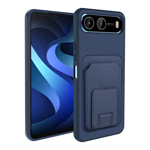 İnfinix Hot 60i 5G Kılıf Kartlıklı Manyetik Standlı PU Deri Görünümlü Lüx Kapak