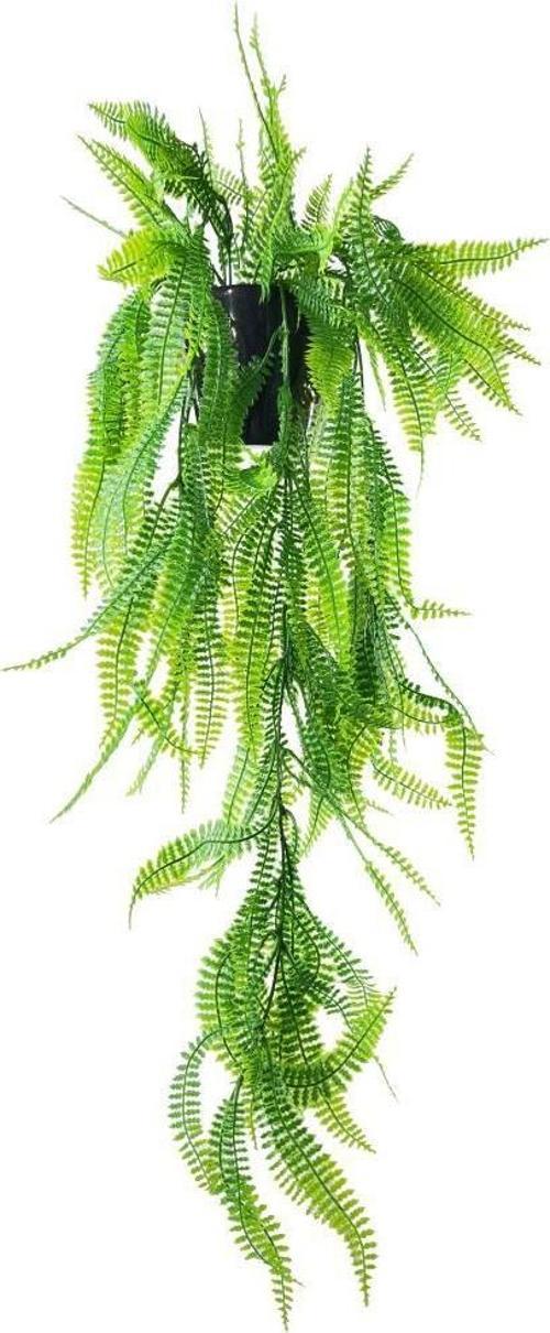 Yapay Çiçek Siyah Saksıda Sarkan Çiçek Boston Fern
