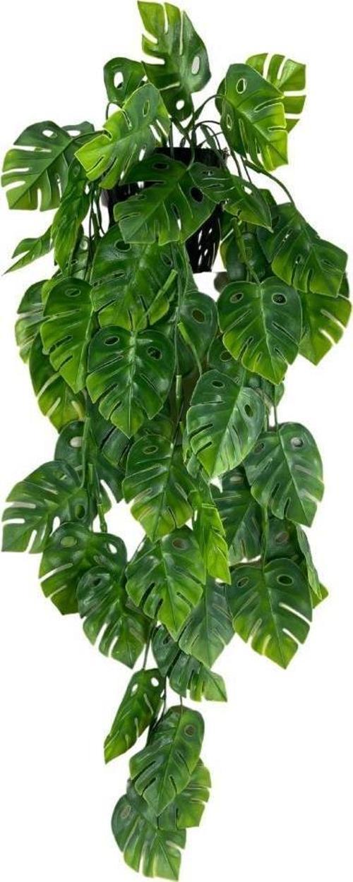 Nettenevime Yapay Çiçek Saksıda Sarkan Monstera Deve Tabanı Yapay Sarmaşık Pastel 60cm