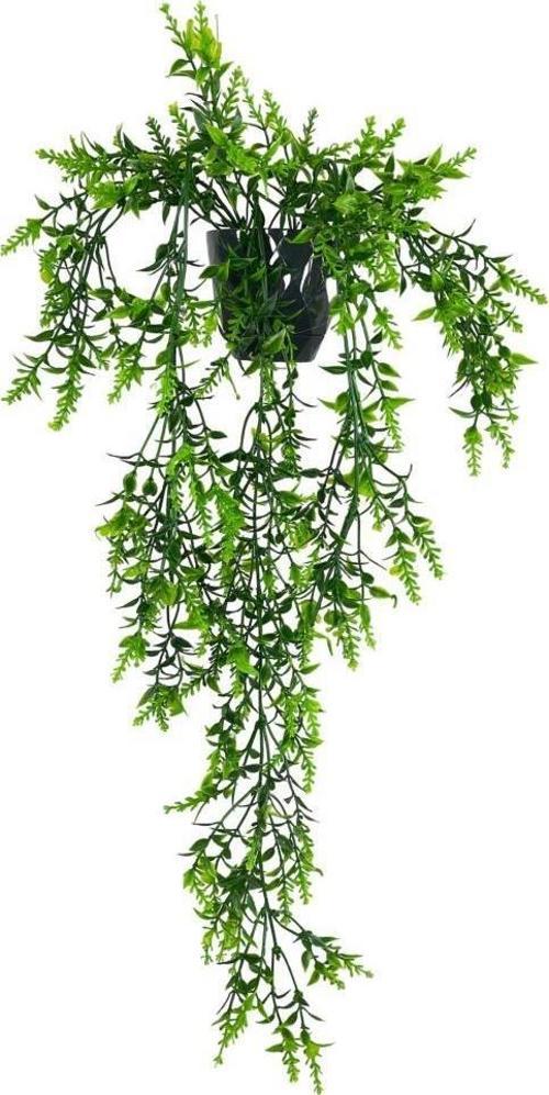 Yapay Çiçek Siyah Saksıda Sarkan ty60 Yeşil Bitki Yapay Sarmaşık 60cm