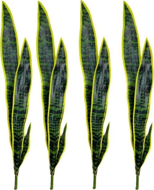 Yapay Çiçek Sansevieria Yeşil Kılıç Çiçeği 4 Adet 65cm Salon Çiçeği Yapay Bitki