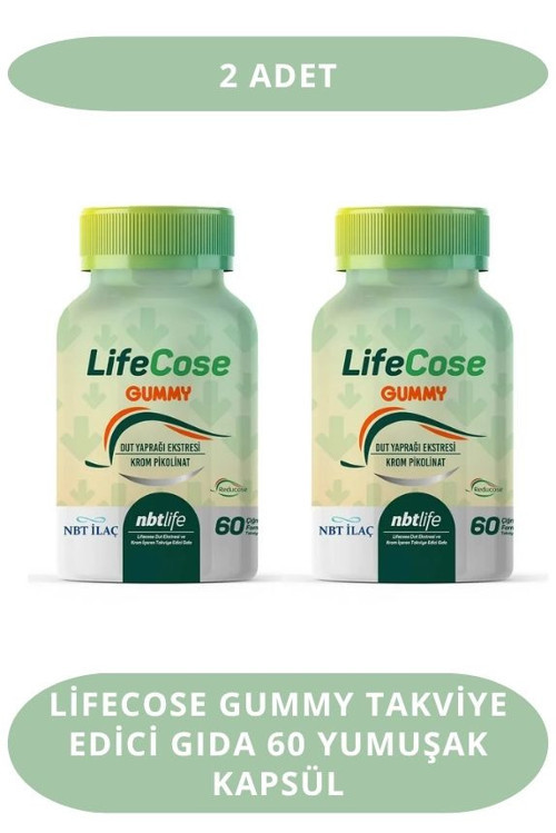 LifeCose Gummy Takviye Edici Gıda 60 Yumuşak Kapsül (2 Adet)