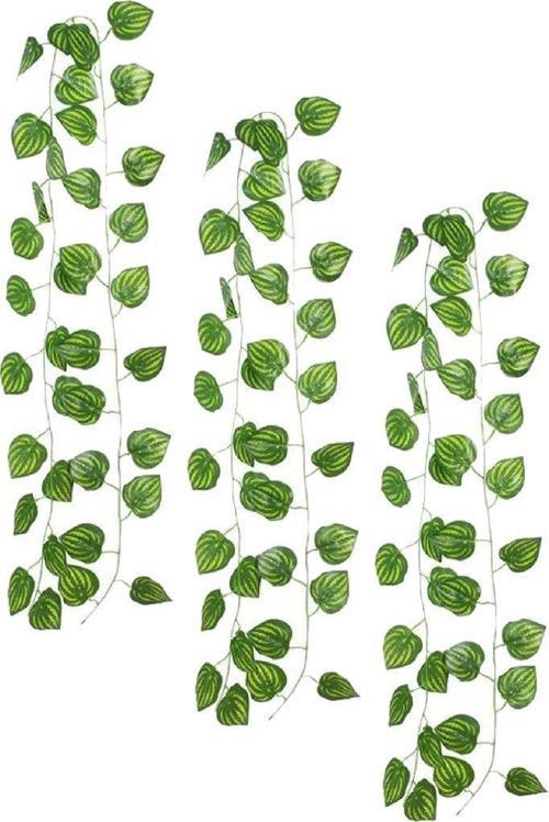 Yapay Sarmaşık Sarı Çizgili Yapay Çiçek Dekoru 230cm X 3ADET