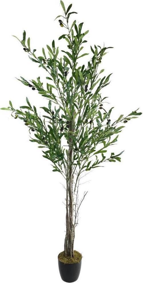 Nettenevime Yapay Zeytin Ağacı 160cm Tek Gövdeli Çalılı Doğal Gerçek Görünümlü Yapay Ağaç