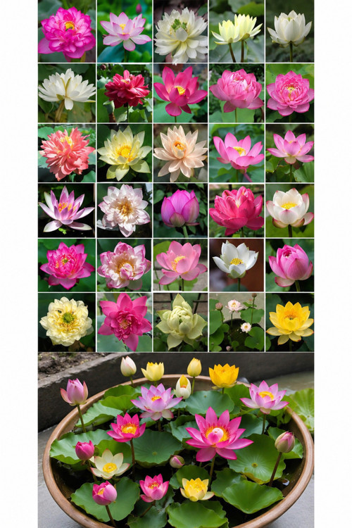 15 Adet Karışık Lotus Tohumu – Japon Su Zambağı Çiçeği Tohumu – Kase Lotus – Su Bahçesi Nilüfer Çiçeği