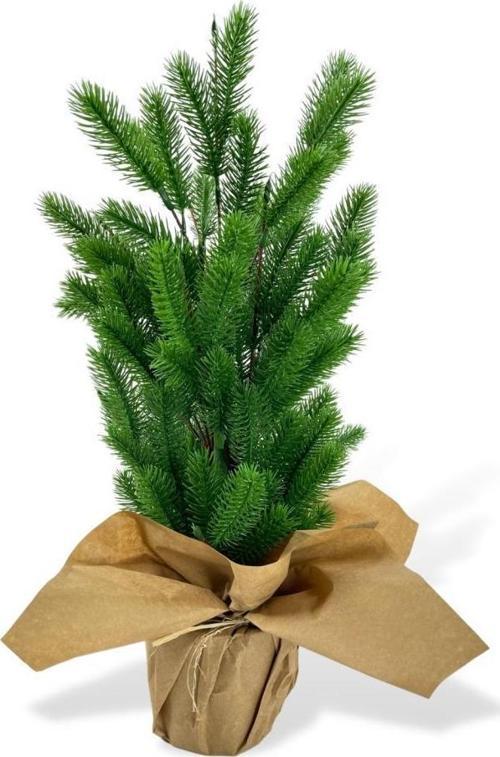 Yılbaşı Ağacı Yapay Çam Ağacı Kraft Saksıda 55cm