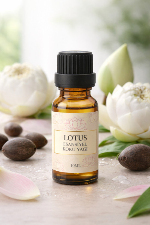 Lotus Esansiyel Uçucu Koku Yağı 10 ml – Buhurdanlık & Difüzör Uyumlu Ortam Oda Kokusu