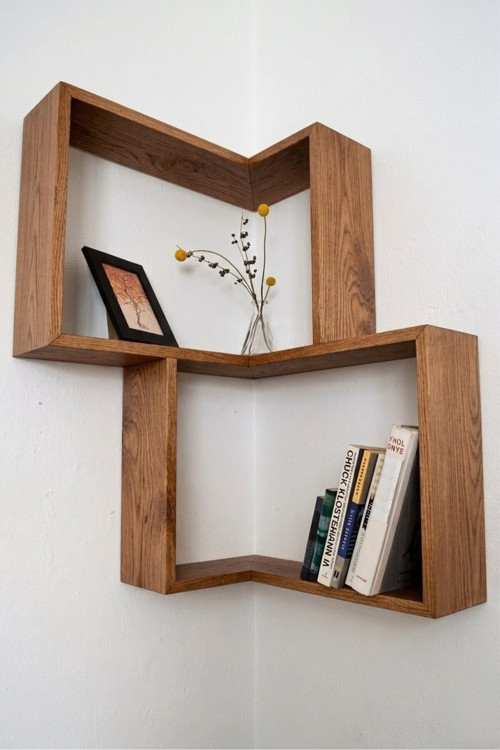 80X65X10 Cm Modern Dekoratif Duvar Rafı – Ahşap Kitaplık Ve Aksesuar Rafı