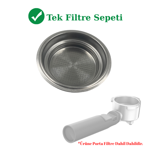 KSM-4330 Uyumlu 51 mm Tekli Espresso Filtre Sepeti - Yedek Çelik Süzgeç
