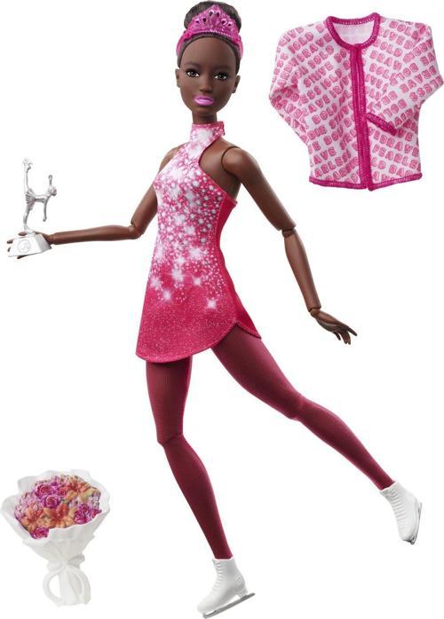 Buz Pateni Sporcusu Siyahi Barbie Bebek Barbie Sporcu Bebek