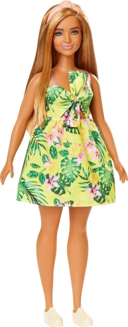 Fashionistas Bebekleri Tropik Yeşil Elbiseli FXL59 Barbie Fashionastas No 126