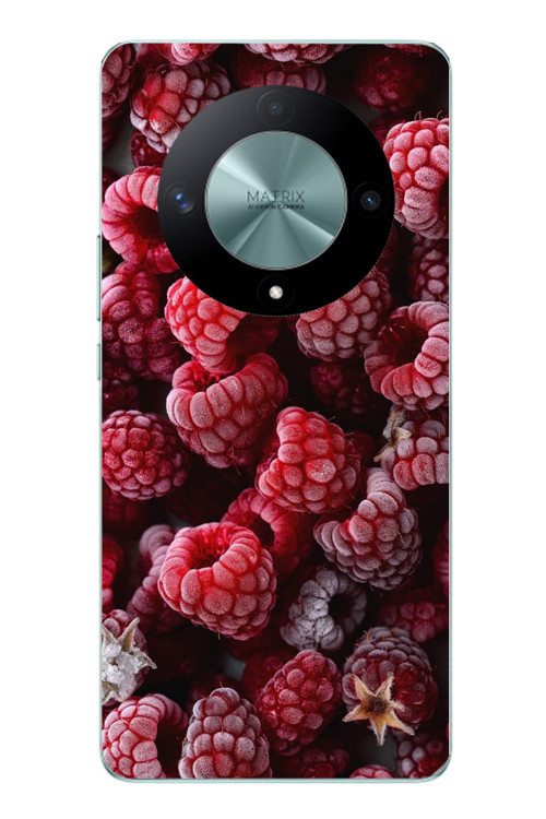 Honor X9B Uyumlu Ahududu Frambuaz Baskılı Silikon Kılıf