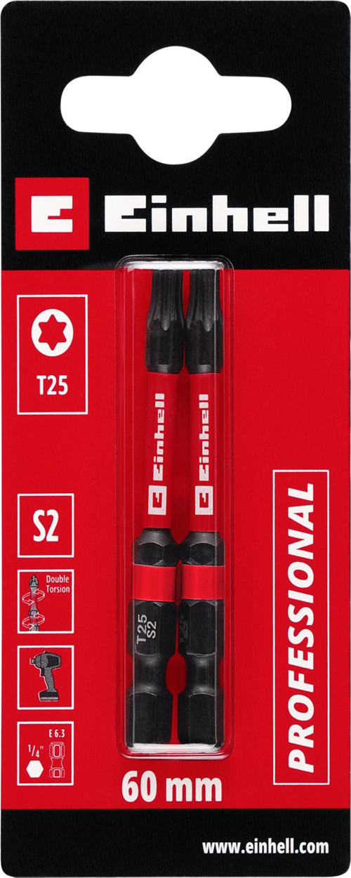 Orijinal 2 Parça Çift Torsiyonlu Darbeli Bit Ucu Seti, 60 mm, T25 49132180