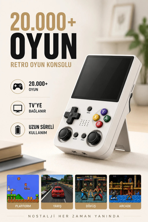 Yeni Nesil Taşınabilir Oyun Konsolu 20 Bin Oyunlu Oyun Cihazı