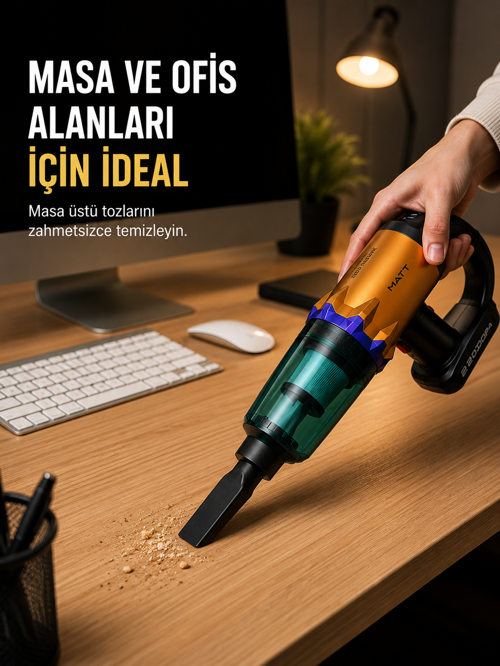 popüler Kablosuz Araç Süpürgesi Yıkanabilir Filtreli Taşınabilir El Tipi Süpürge 2026