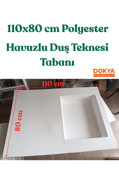Tekne Veya Karavan İçin Banyo Duş Teknesi Tabanı 117X70 Cm - Abs Malzeme