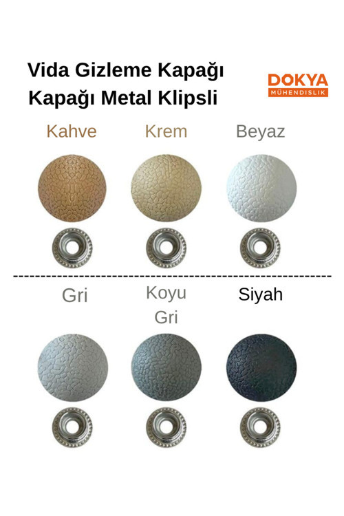 Vida Gizleme Kapağı Metal Klipsli - 100 Adet