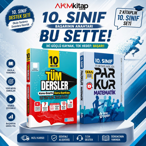 10.Sınıf Evrensel İletişim Tüm Dersler Soru Bankası ve Metin Yayınları Matematik Soru Bankası Seti 2 Kitap