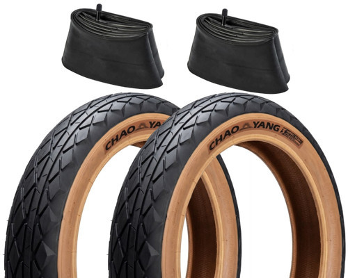 20x4.00 3mm Zırhlı Amber Fat Bike Bisiklet Lastik Seti