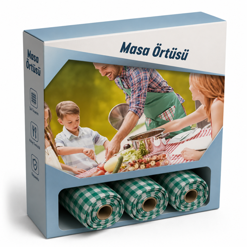 Tek Kullanımlık Masa Örtüsü Yeşil - 100x120cm - 3 Rulo