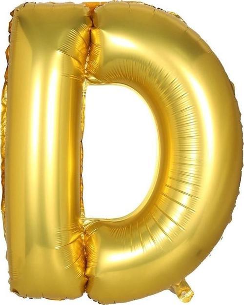 Harf Folyo Balon Büyük Boy Metalik Altın D Harfi Folyo Balon Metalik - 100 cm