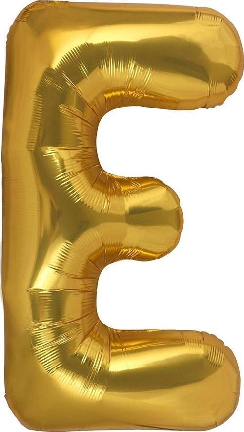 Harf Folyo Balon Büyük Boy Metalik Altın E Harfi Folyo Balon Metalik - 100 cm