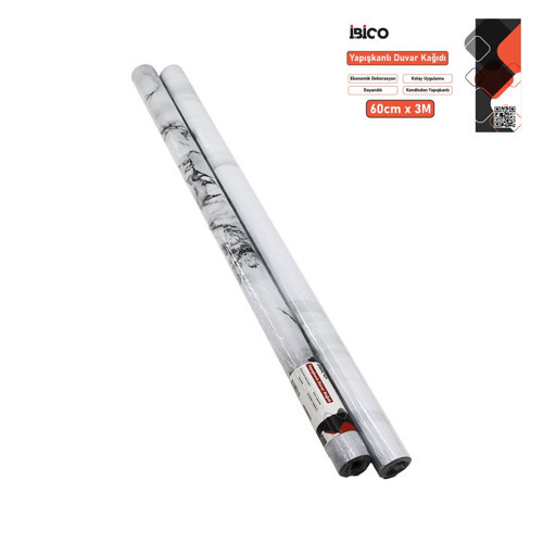 3MT X 60CM BEYAZ MERMER DESENLİ TEZGAH ÜSTÜ FOLYO STİCKER - DUVAR KAĞIT KENDİNDEN YAPIŞKANLI - EKO DEKORASYON - DAYANIKLI (4604)