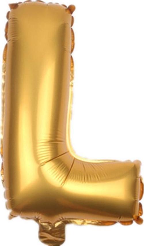 Harf Folyo Balon Büyük Boy Metalik Altın L Harfi Folyo Balon Metalik - 100 cm