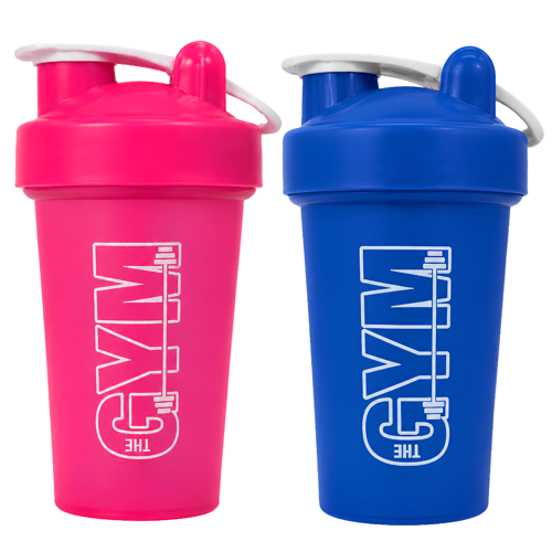 Gym Shaker 550 ML Ölçekli ve Sızdırmaz Kapaklı Protein Shaker 2'li Set (Pembe+Mavi)