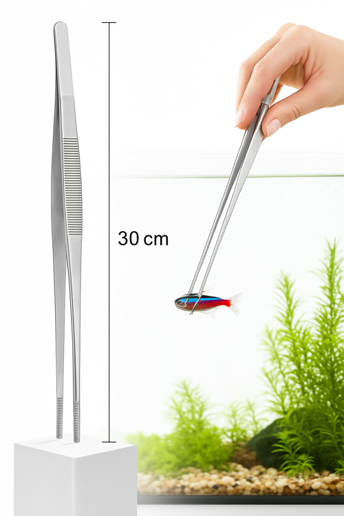 ETT 30 cm Paslanmaz Çelik Cımbız - Uzun Akvaryum Maşası