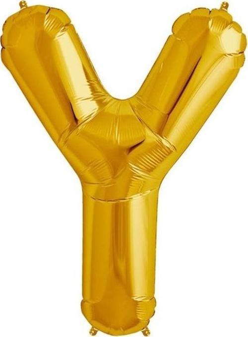 Harf Folyo Balon Büyük Boy Metalik Altın Y Harfi Folyo Balon Metalik - 100 cm