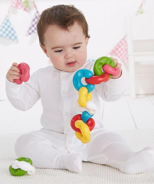 Renkli Zincir Bebek Legosu Montessori Oyuncağı
