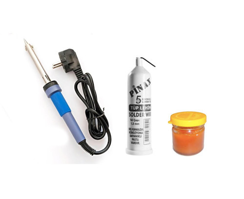 Lehim Havya 40W Set - Kalem Havya, Tüp Tel ve Macun Seti