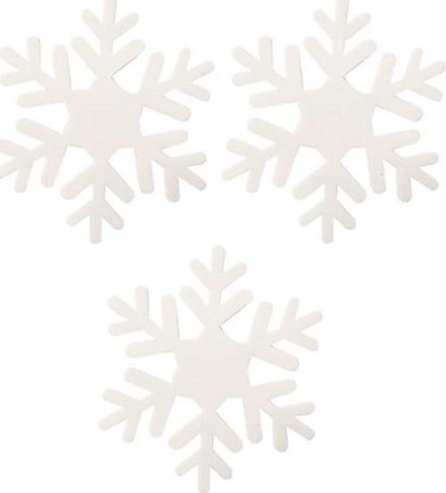 Yılbaşı Dekorasyonu Yapışkanlı Eva Kar Tanesi 12cm 3 lü Dekoratif Christmas Süs