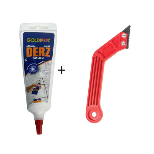 Beyaz Derz Dolgusu Kalemi 380gr + Silikon Sökme Spatula Seti