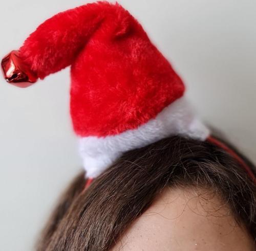 Yılbaşı Yeniyıl Kostümü Noel Baba Şapkası Taç ÇINGIRAKLI Yılbaşı Şapkası Tacı