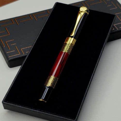 Yeni Model Desenli Metal Roller Kalem - Hediyelik Kutu İçinde
