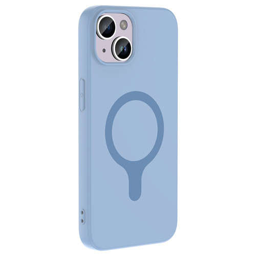 iPhone 14 / İphone 13 Kılıf M-Safe Şarj Özellikli Aris Silikon Kapak Baby Blue