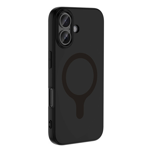 iPhone 16 Kılıf M-Safe Şarj Özellikli Aris Silikon Kılıf Siyah