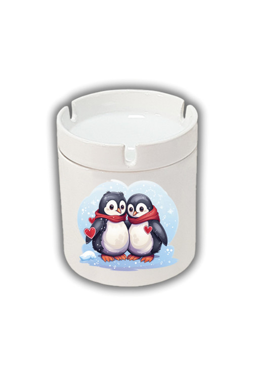 Penguenler Baskılı Küllük Kül Tablası