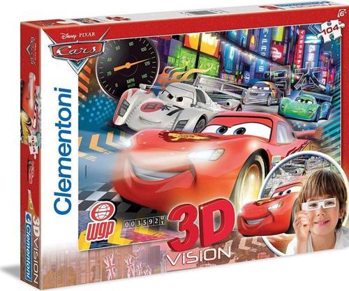 104 Parçalı 3 Boyutlu Disney Cars Yapboz Arabalar Puzzle Clementoni 6 Yaş ve Üzeri Çocuk Yapbozu