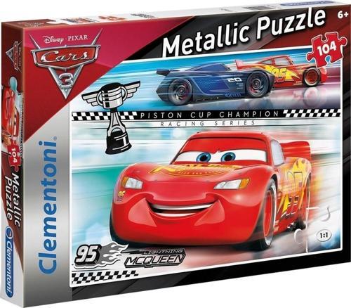 104 Parçalı Metalik Puzzle Disney Cars Yapboz 6 Yaş Çocuk Yapbozları