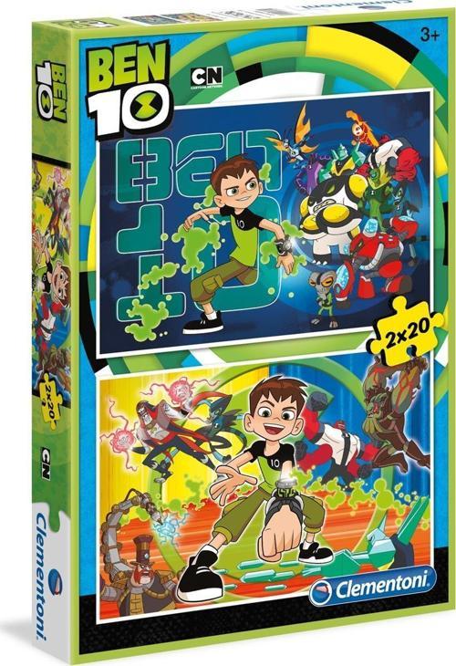 2 Adet 20 Parçalı Ben 10 Yapboz Puzzle Clementoni 3 Yaş ve Üzeri Çocuk Yapbozları